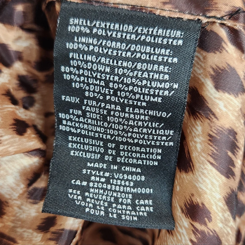 Kids Versace Italia 19V69 Black Puffer Jacket with Faux Fur Hood